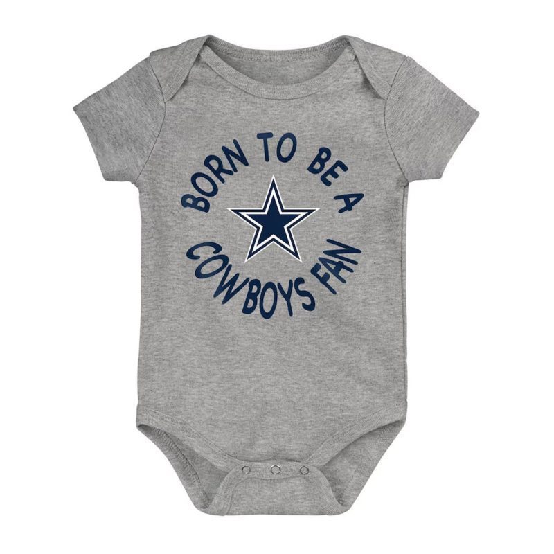 NFL Kids Infant Dallas Cowboys Born To Be 3 Pack Creeper Set HK1I1FGA7 COW 04