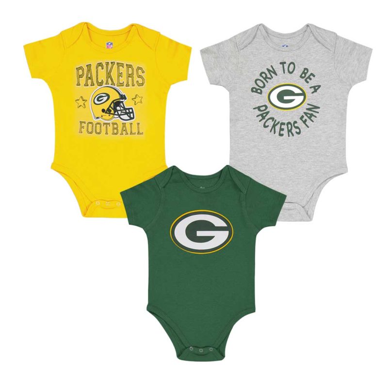 NFL Kids Infant Green Bay Packers Born To Be 3 Pack Creeper Set HK1N1FGA7 PCK 1