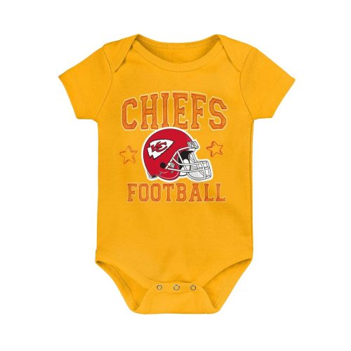 NFL Kids Infant Kansas City Chiefs Born To Be 3 Pack Creeper Set HK1N1FGA7 CHI 3