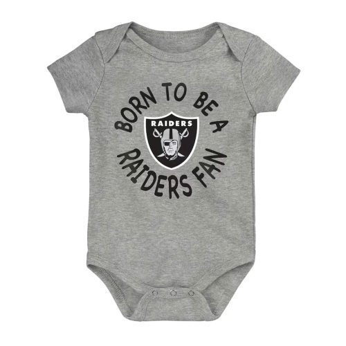 NFL Kids Infant Las Vegas Raiders Born To Be 3 Pack Creeper Set HK1N1FGA7 RAI 02