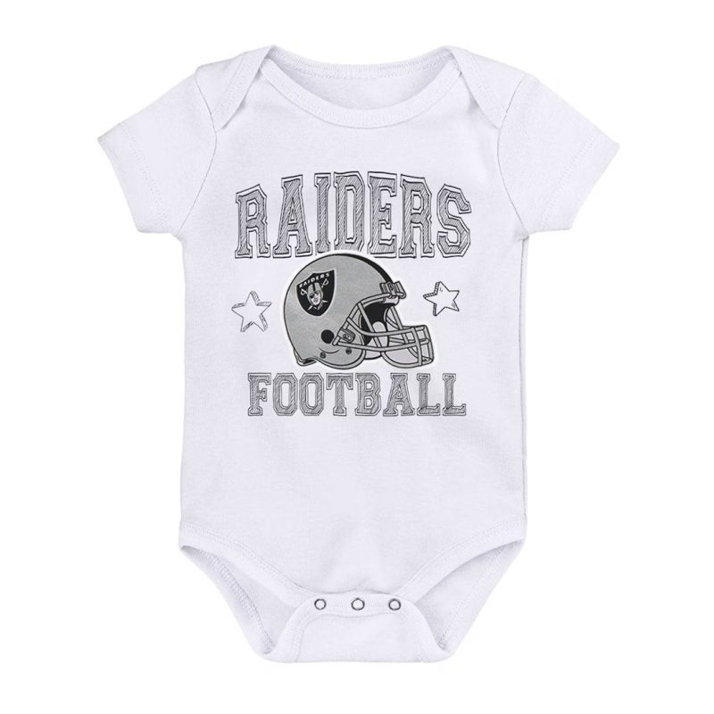 NFL Kids Infant Las Vegas Raiders Born To Be 3 Pack Creeper Set HK1N1FGA7 RAI 03