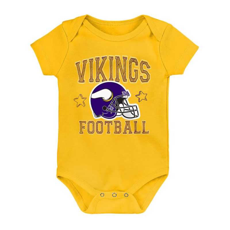 NFL Kids Infant Minnesota Vikings Born To Be 3 Pack Creeper Set HK1N1FGA7 VIK 02