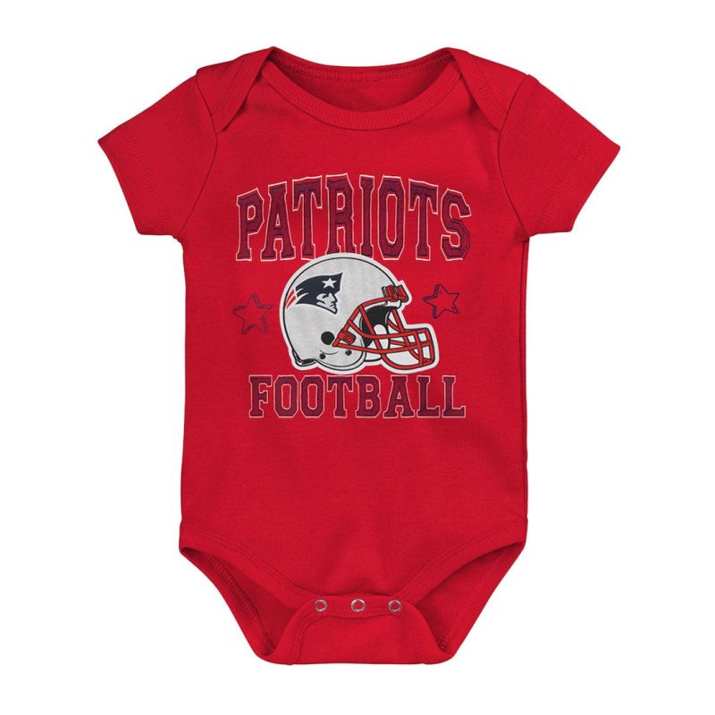 NFL Kids Infant New England Patriots Born To Be 3 Pack Creeper Set HK1N1FGA7 PAT 03