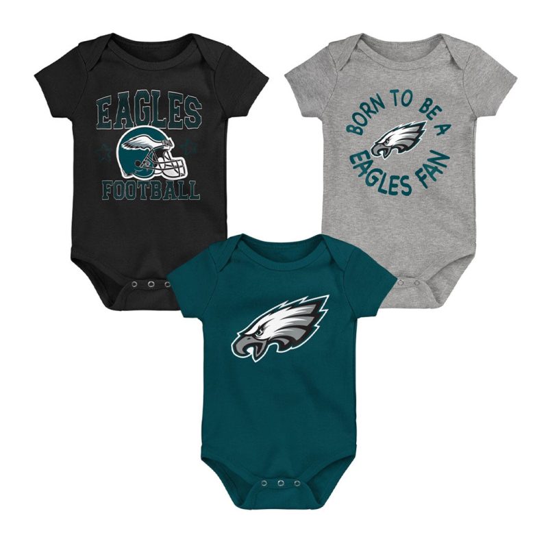 NFL Kids Infant Philadelphia Eagles Born To Be 3 Pack Creeper Set HK1N1FGA7 EAG 01