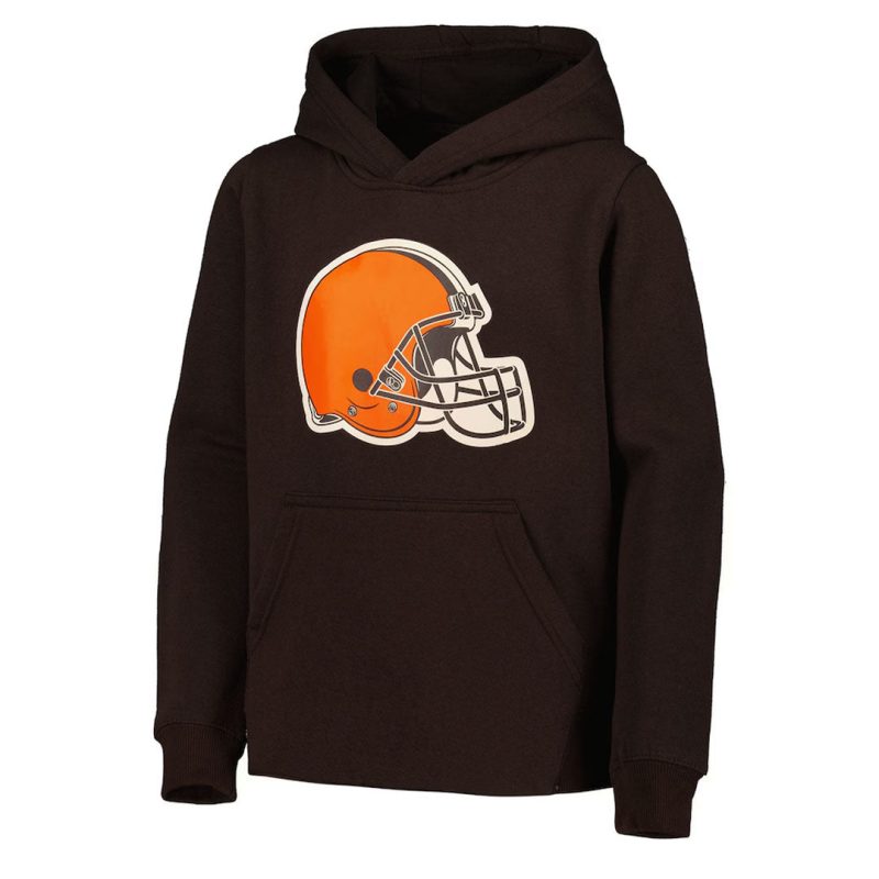 NFL Kids Junior Cleveland Browns Primary Logo Fleece Hoodie HK1B7MK99AU9 BRW 01