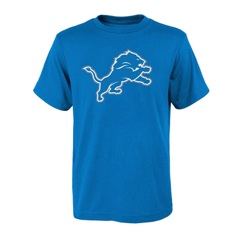 NFL Kids Junior Detroit Lions Primary Logo Short Sleeve T Shirt HK1B7MK99F01 LIO 01