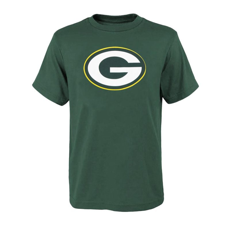 NFL Kids Junior Green Bay Packers Primary Logo Short Sleeve T Shirt HK1B7MK99F01 PCK 1