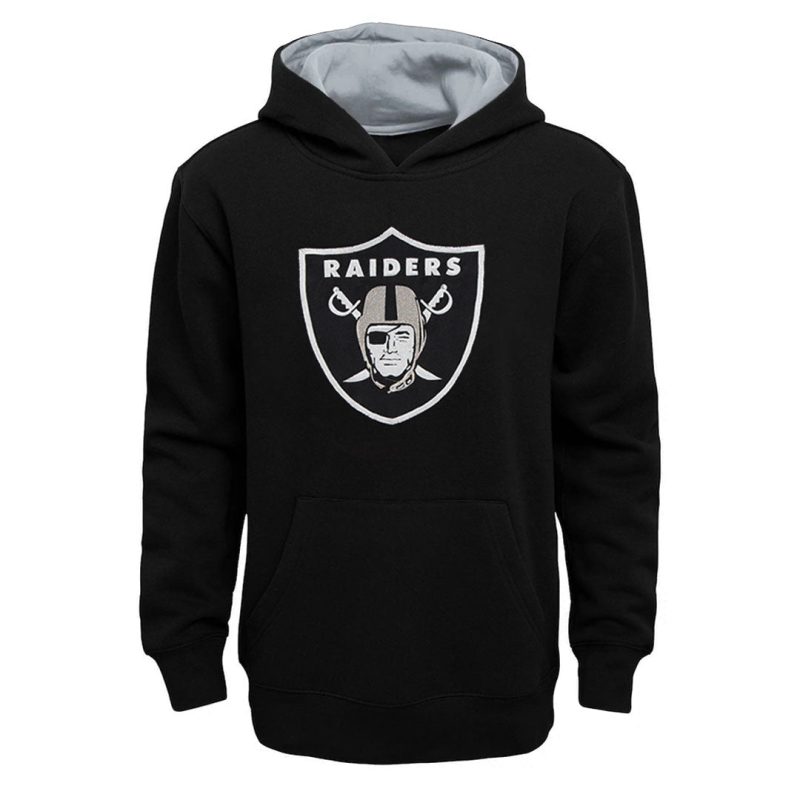 NFL Kids Junior Las Vegas Raiders Prime Pullover Fleece Hoodie HK1B78639 RAI 01