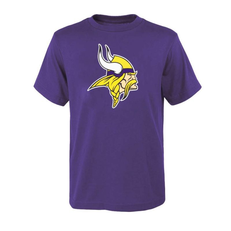 NFL Kids Junior Minnesota Vikings Primary Logo Short Sleeve T Shirt HK1B7MK99F01 VIK 1