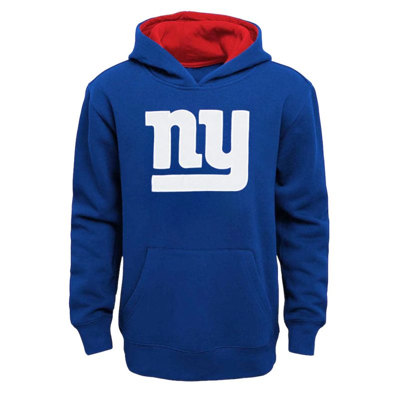 NFL Kids Junior New York Giants Prime Pullover Fleece Hoodie HK1B78639 NYG 01