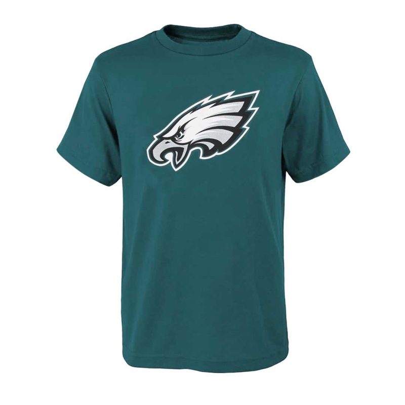 NFL Kids Junior Philadelphia Eagles Primary Logo Short Sleeve T Shirt HK1B7MK99F01 EAG 1