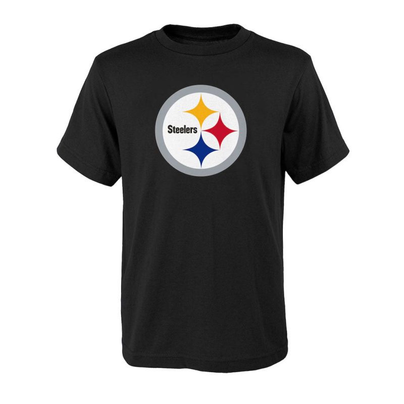 NFL Kids Junior Pittsburgh Steelers Primary Logo Short Sleeve T Shirt HK1B7MK99F01 STE 01