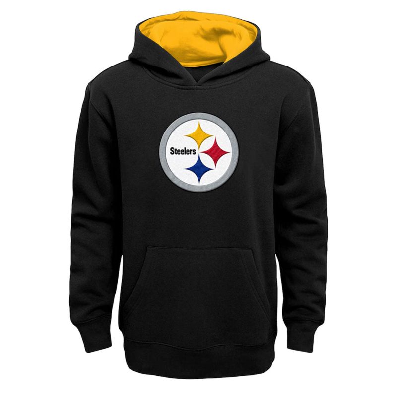 NFL Kids Junior Pittsburgh Steelers Prime Pullover Fleece Hoodie HK1B78639 STE 01