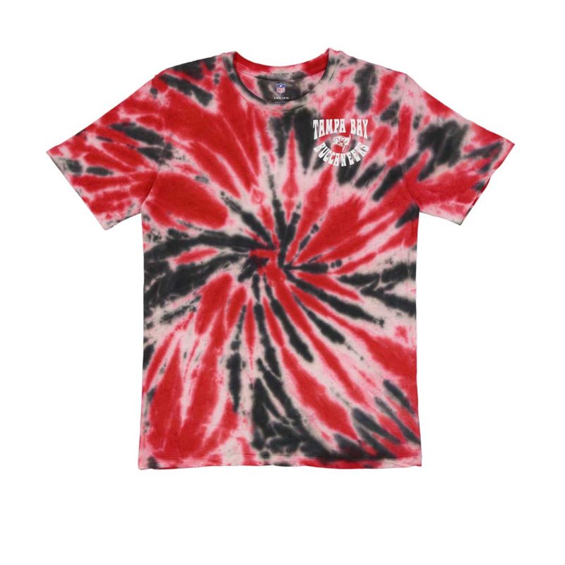 NFL Kids Junior Tampa Bay Buccaneers Pennant Tie Dye Crewneck T Shirt HK1B7FFHG BCN image01