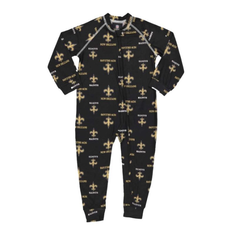 NFL Kids Toddler New Orleans Saints Raglan Zip Up Coverall HK1T186Y9 SAI 1