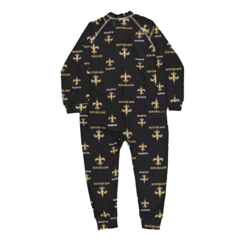 NFL Kids Toddler New Orleans Saints Raglan Zip Up Coverall HK1T186Y9 SAI 2