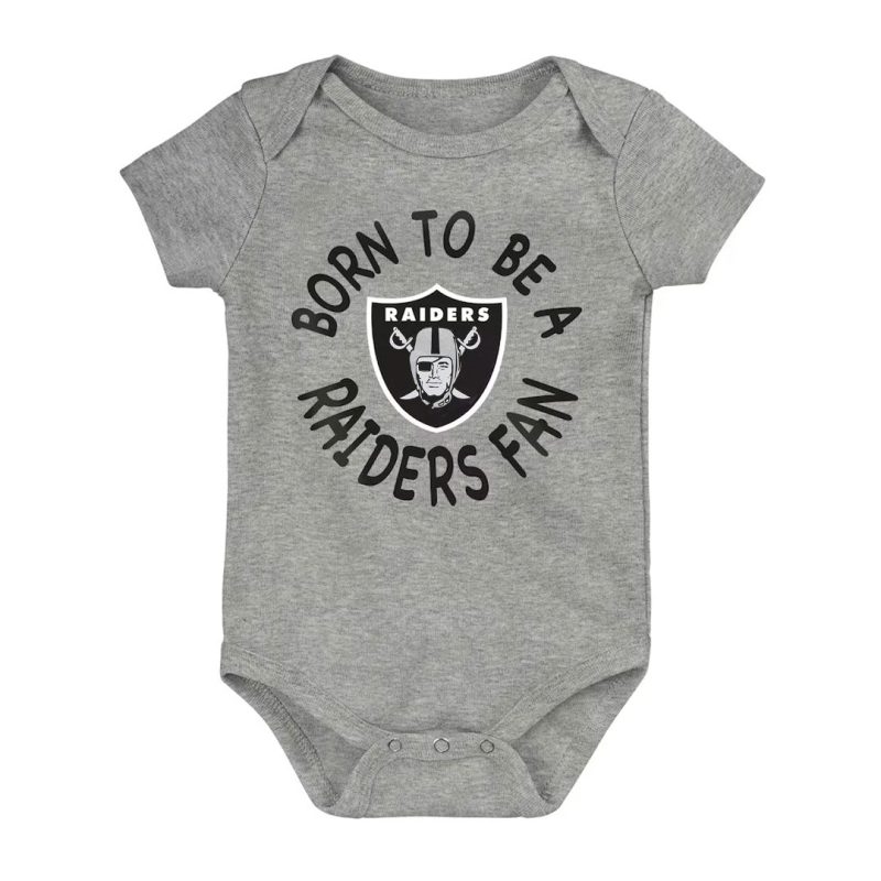 NFL Kids Infant LasVegasRaidersBornToBe3PackCreeperSet HK1I1FGA7RAI 04