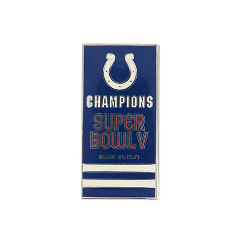 NFL Super Bowl V Colts Banner Pin SB05COL 01