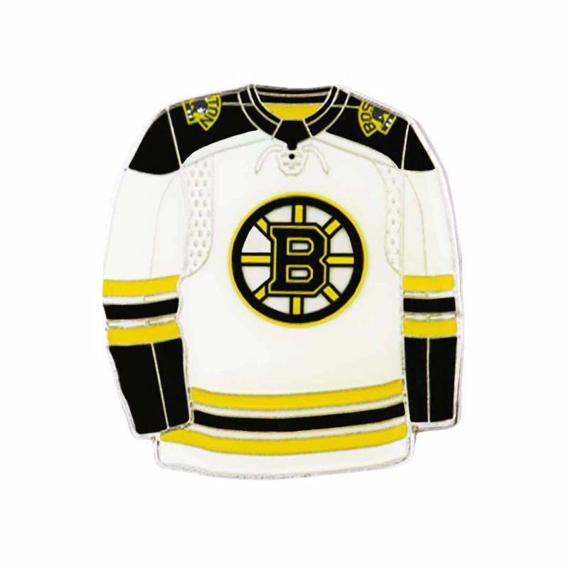 NHL Boston Bruins Jersey Pin White Sticky BRUJPWS 1