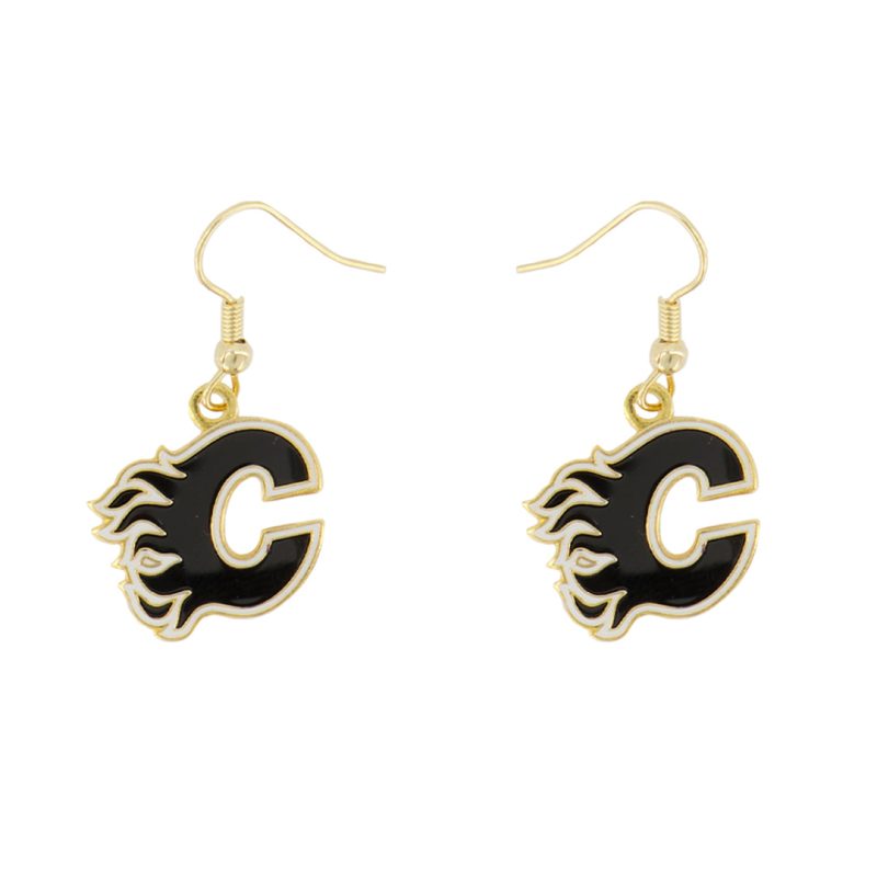 NHL CalgaryFlamesEarrings FLAEAR3 01