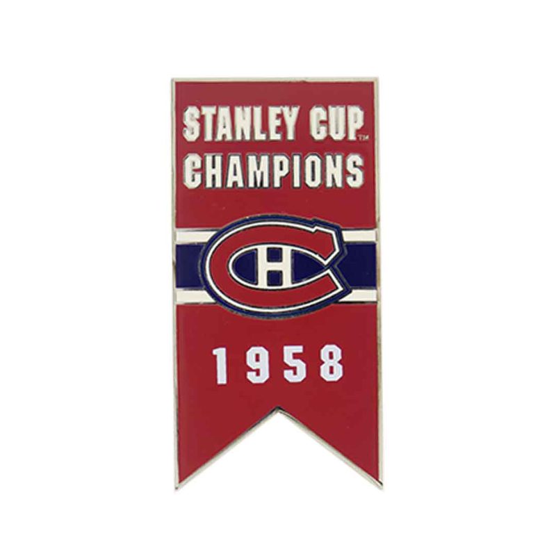 NHL Canadiens 1958 Stanley Cup Banner Pin Sticky CDNSCC58S 01