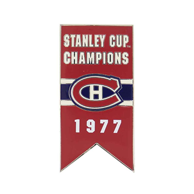 NHL Canadiens 1977 Stanley Cup Banner Pin Sticky CDNSCC77S NHL Canadiens 1977 Stanley Cup Banner Pin Sticky CDNSCC77S 01