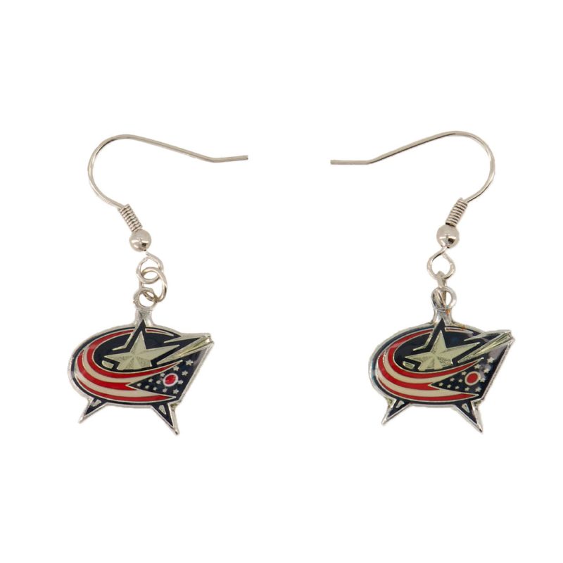 NHL ColumbusBlueJacketsEarrings NecklaceCombo BLUEARNEC 02