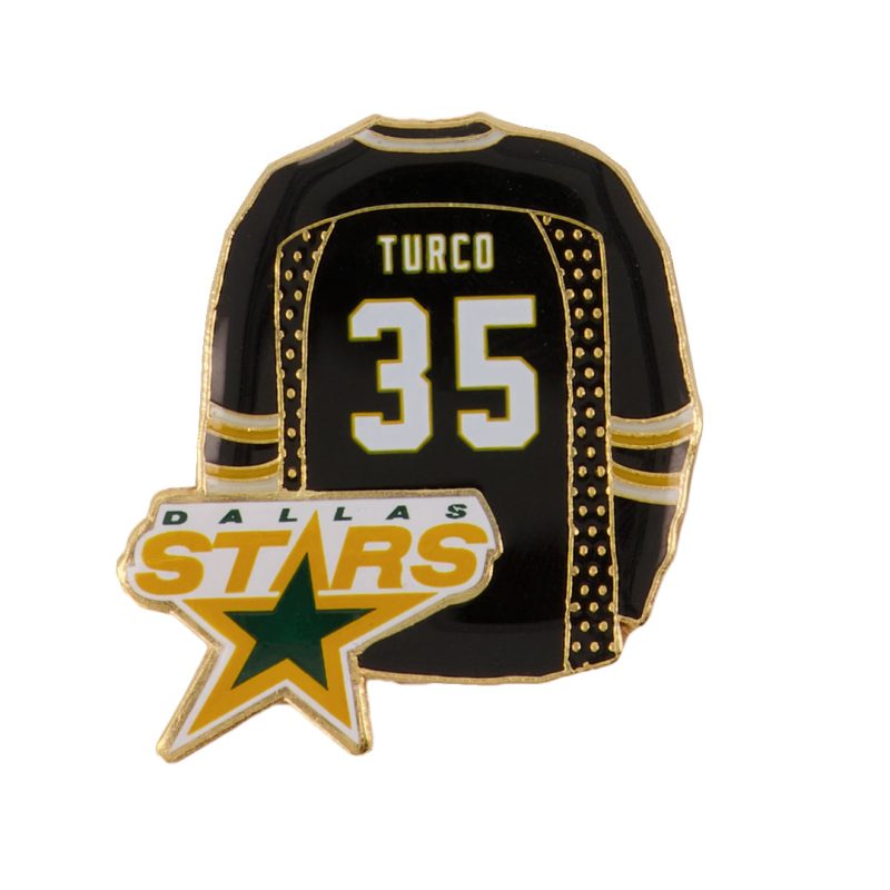 NHL DallasStarsJerseyPin Turco STAJEA35 01