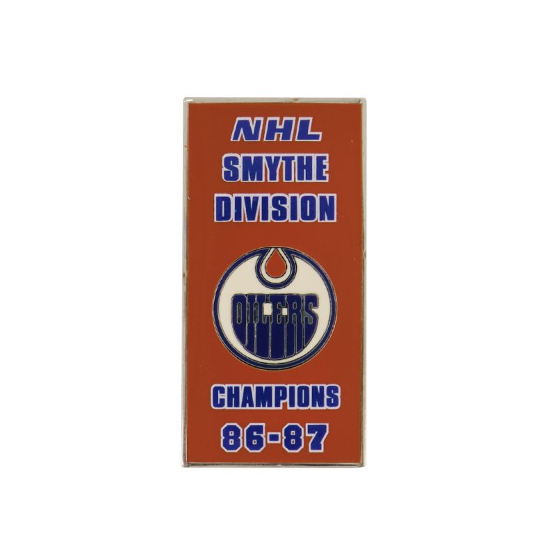 NHL EdmontonOilers1987SmytheDivisionBannerPin OILSMY87 01