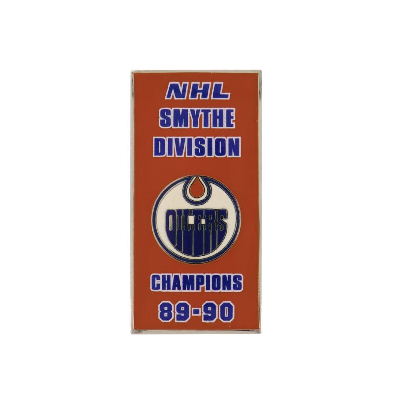 NHL EdmontonOilers1990SmytheDivisionBannerPin OILSMY90 01