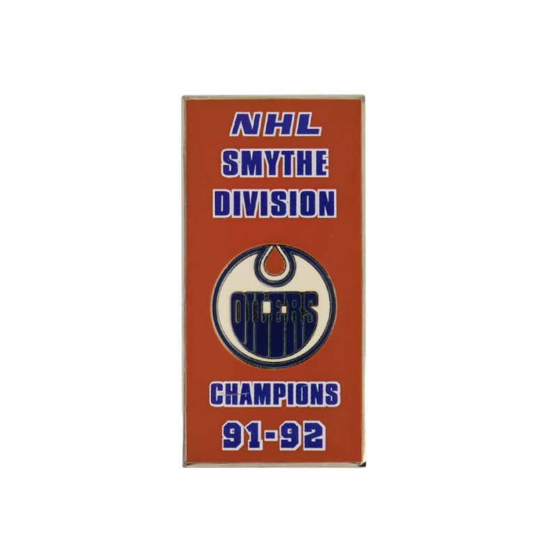 NHL EdmontonOilers1992SmytheDivisionBannerPinStickyBack OILSMY92S 01