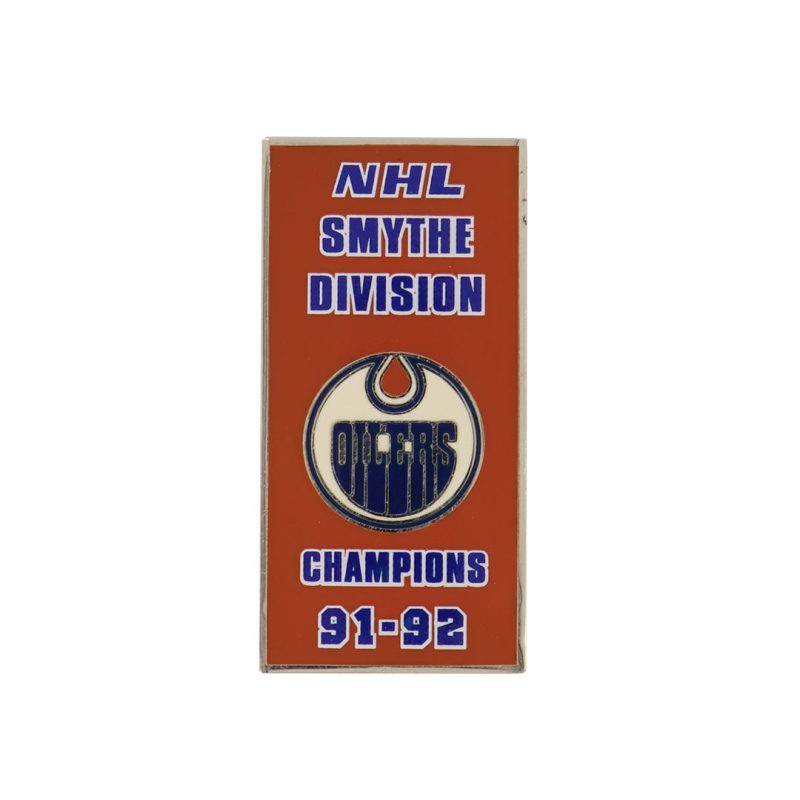 NHL EdmontonOilers1992SmytheDivisionBannerPin OILSMY92 01