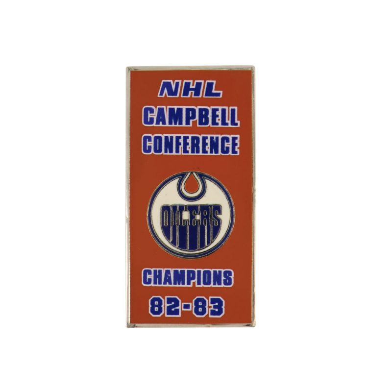 NHL EdmontonOilersConference1983BannerPin OILCAM83 01