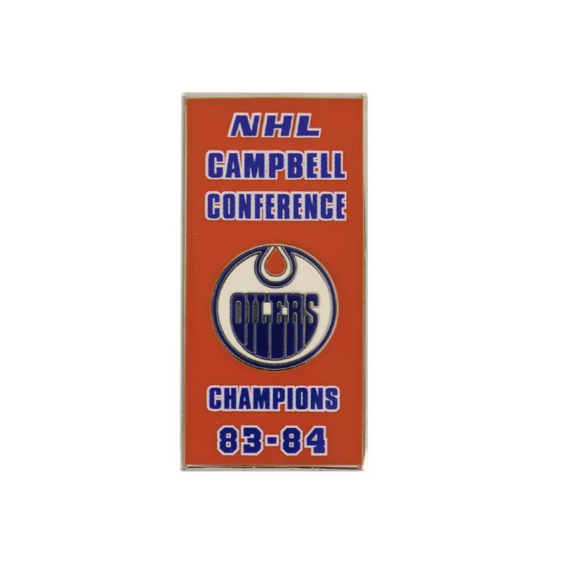 NHL EdmontonOilersConference1984BannerPin OILCAM84 01