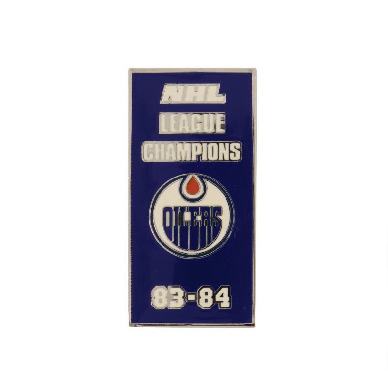 NHL EdmontonOilersLeagueChamp1984BannerPin OILLEA84 01