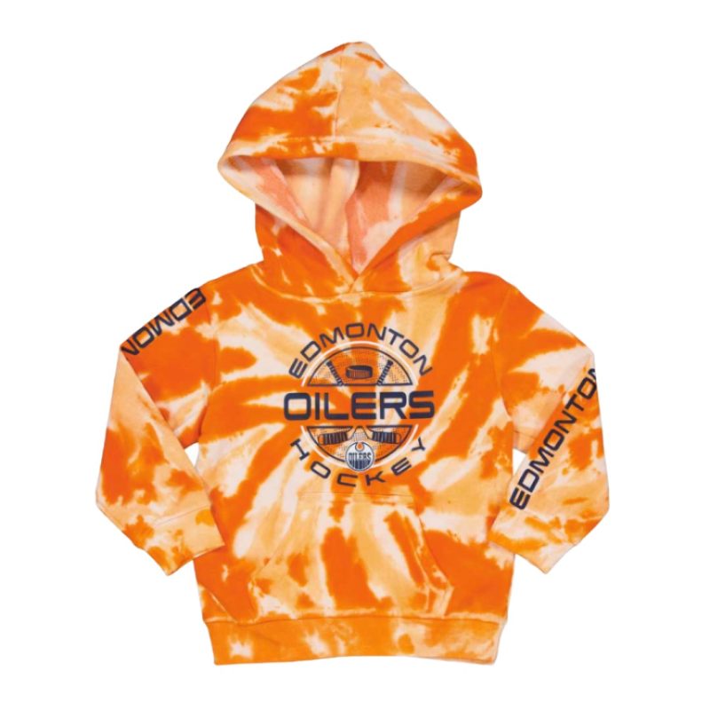 NHL Kid s Toddler Edmonton Oilers Manhattan Tie Dye Fleece Pullover Hoodie HK5T1FEJL OIL 1