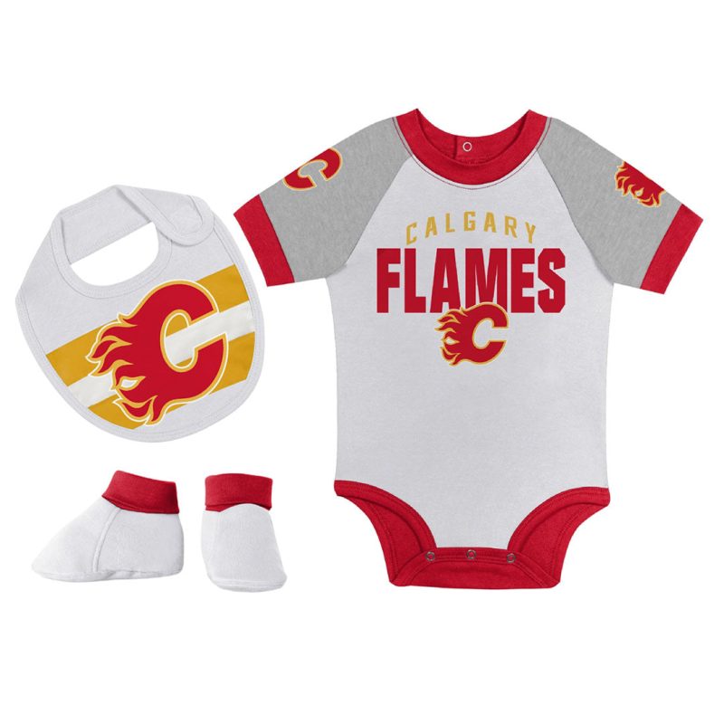 NHL Kids Infant Calgary Flames Lil Flopper Creeper Set HK5I1FGGW FLM 01