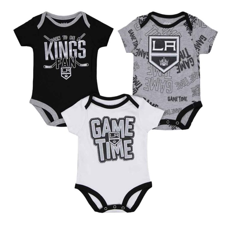 NHL Kids Infant Los Angeles Kings Game Time Short Sleeve Creeper Set HK5N1FEFB LGK 1