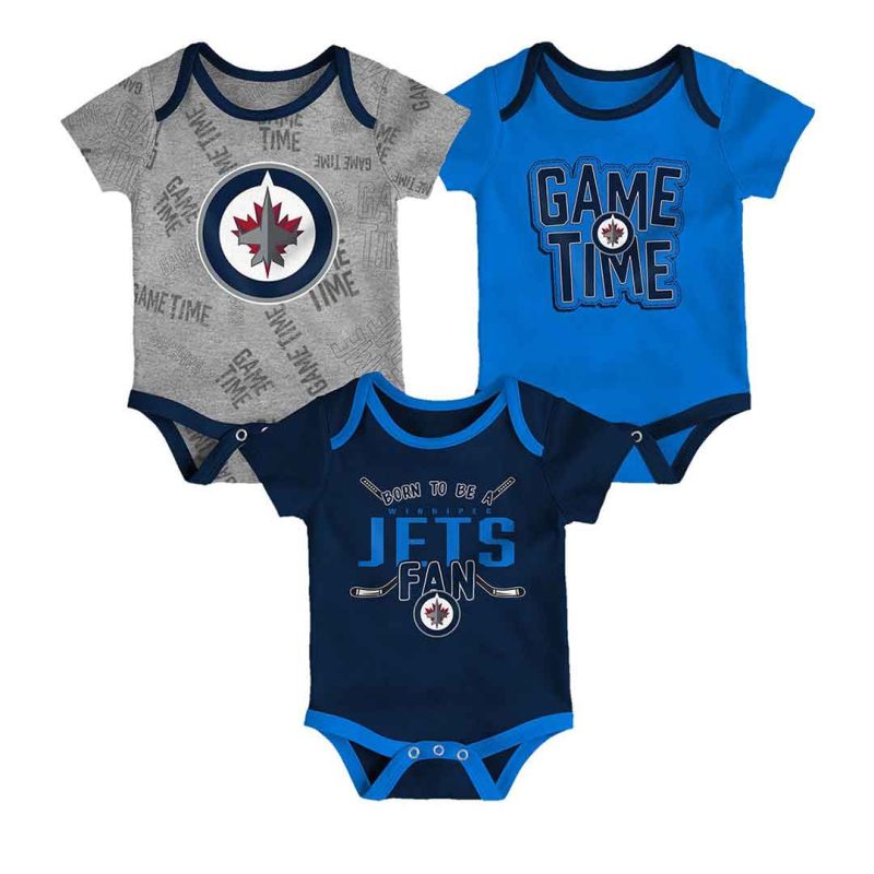 NHL Kids Infant Winnipeg Jets Game Time Short Sleeve Creeper Set HK5I1FEFB WNP 1