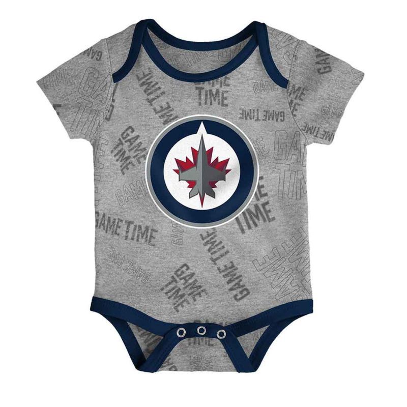 NHL Kids Infant Winnipeg Jets Game Time Short Sleeve Creeper Set HK5I1FEFB WNP 2