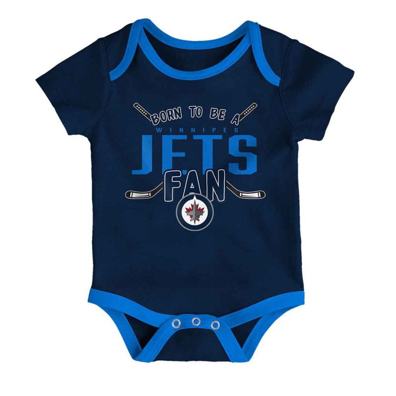 NHL Kids Infant Winnipeg Jets Game Time Short Sleeve Creeper Set HK5I1FEFB WNP 4