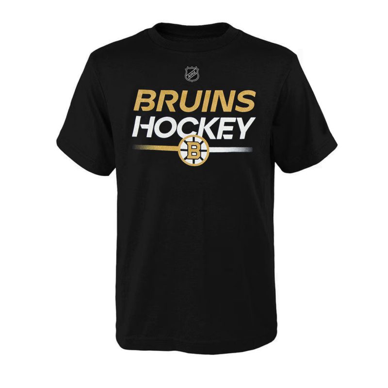 NHL Kids Junior Boston Bruins Wordmark T Shirt HF5B7HDSMH01 BRU 01