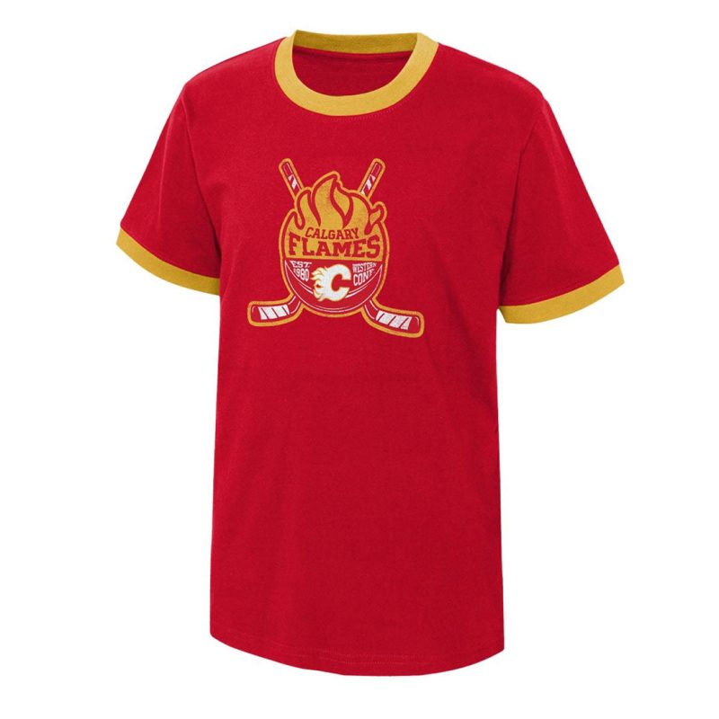 NHL Kids Junior Calgary Flames Ice City T Shirt HK5B7HDLK FLM 01