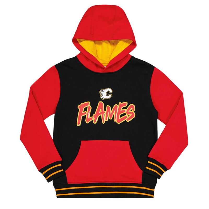 NHL Kids Junior Calgary Flames NHL Pullover Fleece Hoodie HK5B7FF2A FLM 1