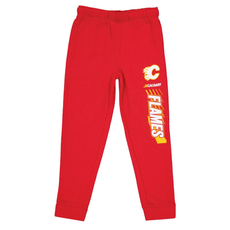 NHL Kids Junior Calgary Flames Power Move Fleece Pant HK5B7FFEC FLM 1