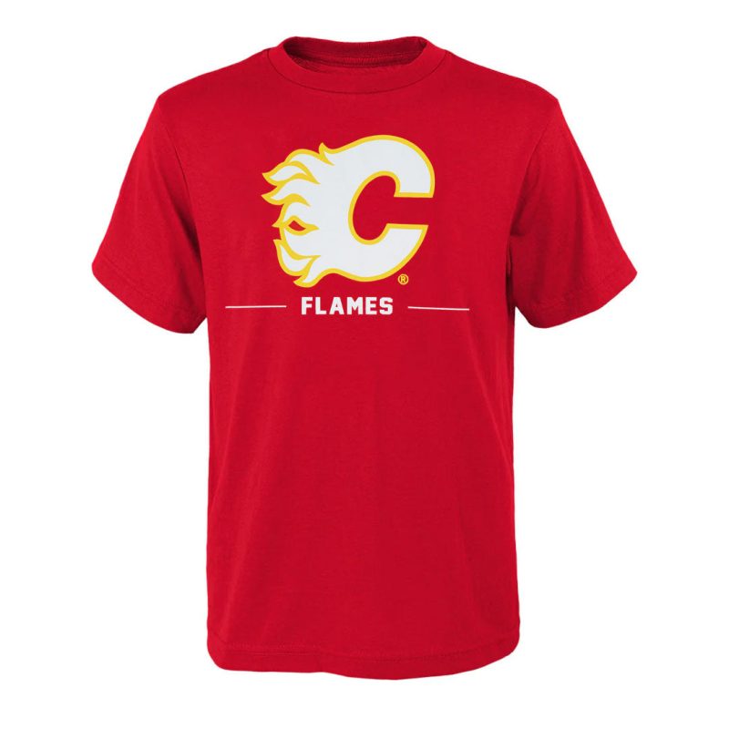 NHL Kids Junior Calgary Flames Reissue T Shirt HK5B7HDH8H01 FLM 01