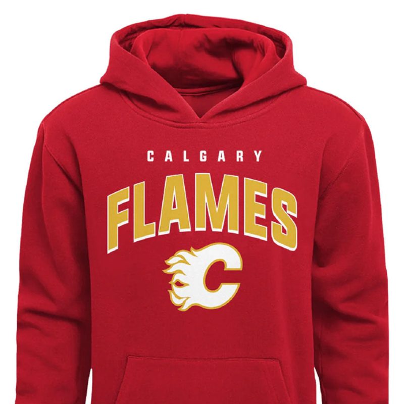 NHL Kids Junior Calgary Flames Stadium Classic Pullover Hoodie HK5B7FGT2 FLM 02