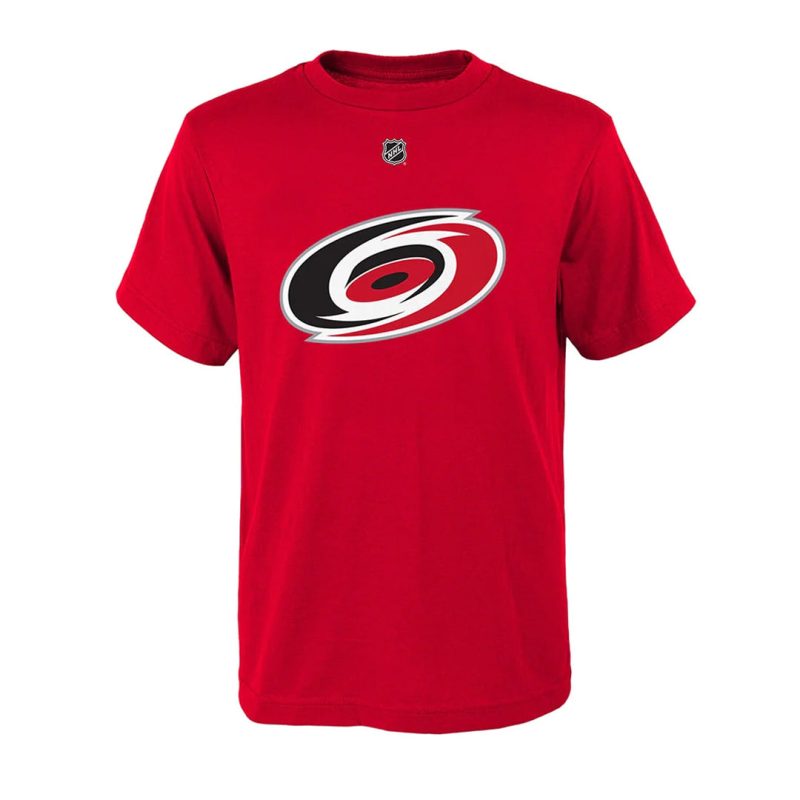 NHL Kids Junior Carolina Hurricanes Primary Logo Short Sleeve T Shirt HK5B7MK99H01 HUR 01