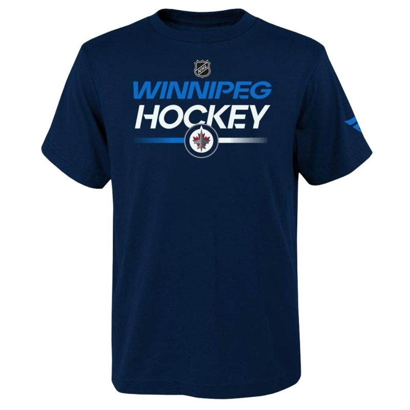 NHL Kids Junior Winnipeg Jets Apro Wordmark Short Sleeve T Shirt HF5B7HDG2H01 WNP