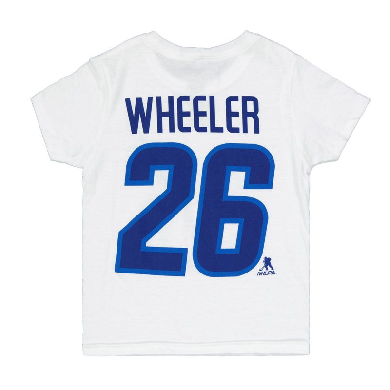 NHL Kids Junior Winnipeg Jets Blake Wheeler Captain Short Sleeve T Shirt HK5B7HC00H01 WNPBW WHT 02